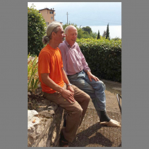 Mein Lehrer und Coach Prof. Dr. H. L. Freese (Pädagogik und Philosophie) am Gardasee, Italien 2017