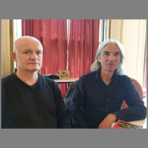 "National Philosophy Festival in Liverpool", England, June 2019. About "Morality", "Nationhood", "Identity" and "How to Defend yourself from crooked Thinking!" (Über Moral, Nationalität, Identität und Wie verteidigt man sich gegen falsches Denken). Mit David Spencer, Schriftsteller und baKum Mitarbeiter.
